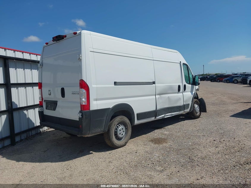 Vin: 3c6lrvdg4re132472, lot: 46297518, ram promaster 2500 tradesman high roof 159 wb w/pass seat 20244