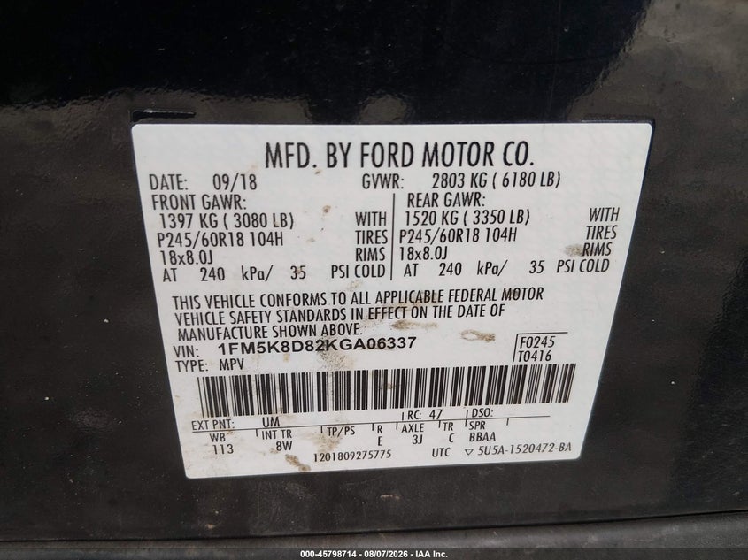 2019 FORD EXPLORER XLT · Photo 9