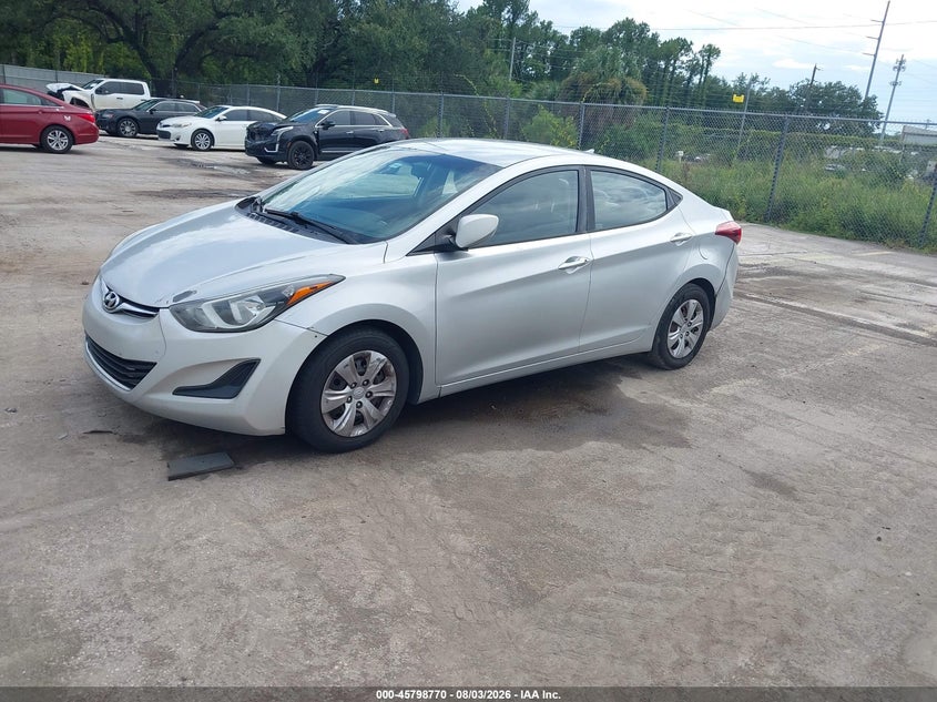 2016 Hyundai Elantra, Звичайний знос, IAAI, VIN 5NPDH4AE4GH752714 — фото 2