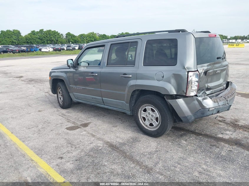 Vin: 1j4nt1gb2bd248850, lot: 46297695, jeep patriot sport 20113