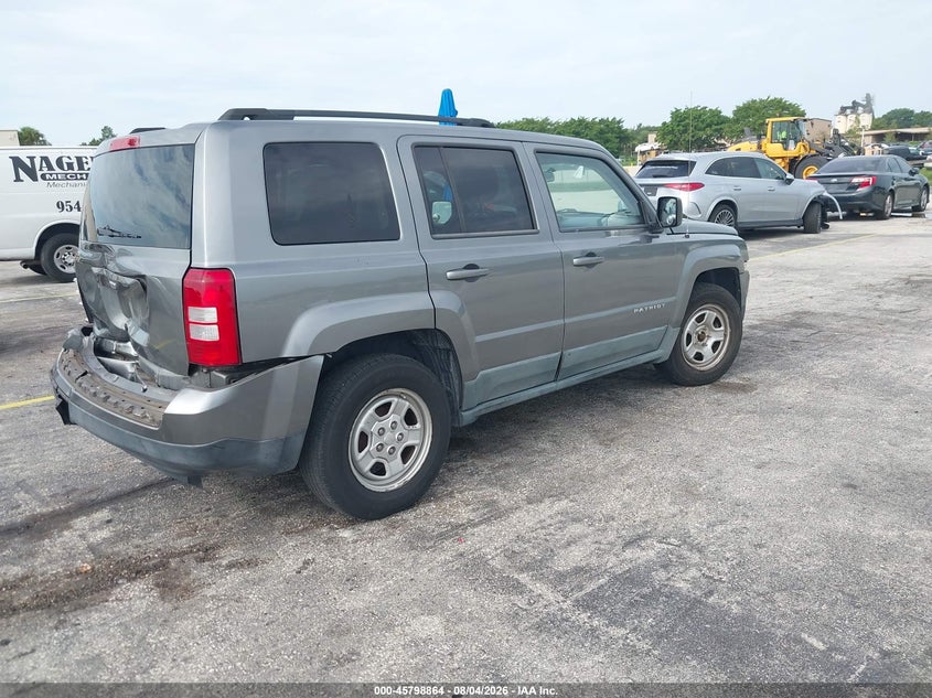 Vin: 1j4nt1gb2bd248850, lot: 46297695, jeep patriot sport 20114