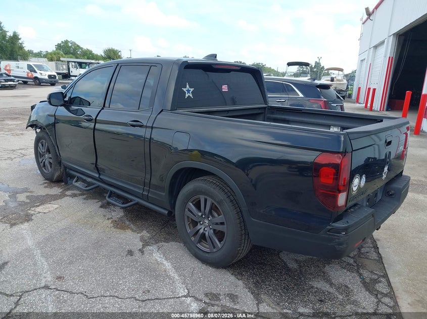 Vin: 5fpyk2f15jb002829, lot: 46297791, honda ridgeline sport 20183