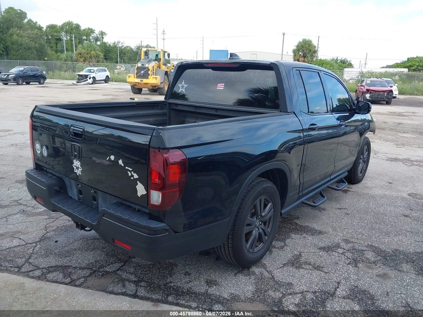 Vin: 5fpyk2f15jb002829, lot: 46297791, honda ridgeline sport 20184