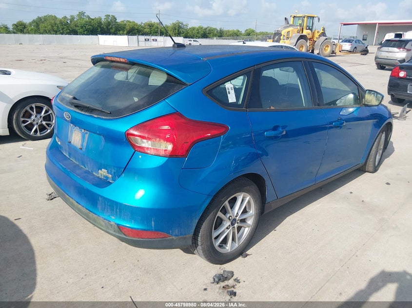 Vin: 1fadp3k26fl347715, lot: 46297811, ford focus se 20154