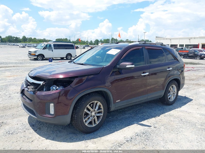 Vin: 5xyktca61eg549471, lot: 46297991, kia sorento lx 20142