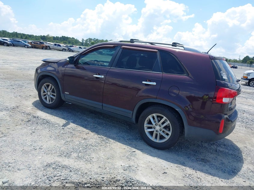 Vin: 5xyktca61eg549471, lot: 46297991, kia sorento lx 20143