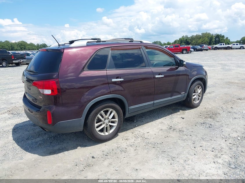 Vin: 5xyktca61eg549471, lot: 46297991, kia sorento lx 20144