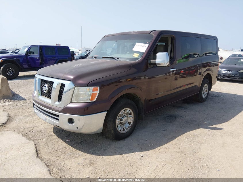Vin: 5bzaf0aa3dn201281, lot: 46298111, nissan nv passenger nv3500 hd sl v8 20132