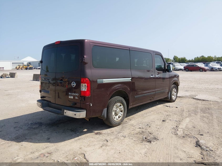 Vin: 5bzaf0aa3dn201281, lot: 46298111, nissan nv passenger nv3500 hd sl v8 20134