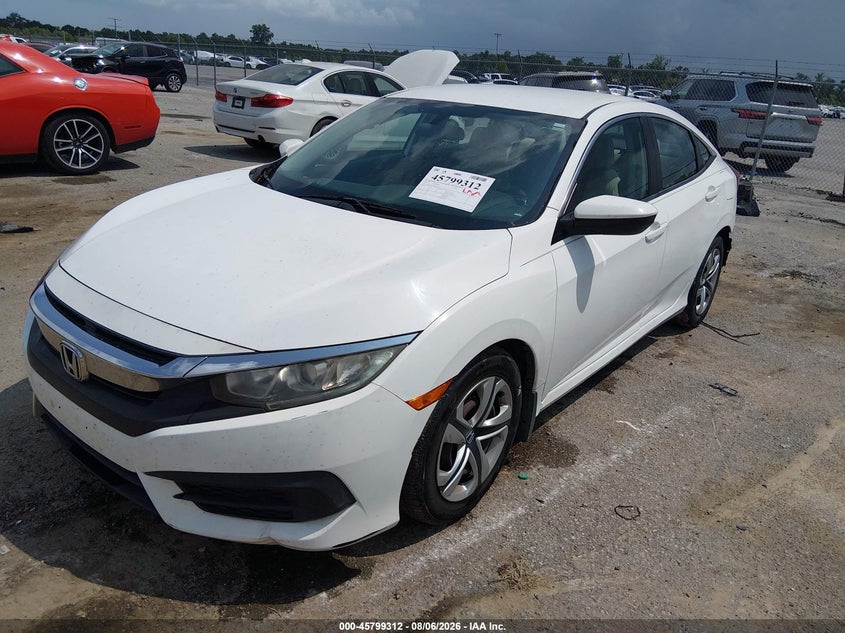 Vin: 19xfc2f5xhe015334, lot: 46298143, honda civic lx 20172