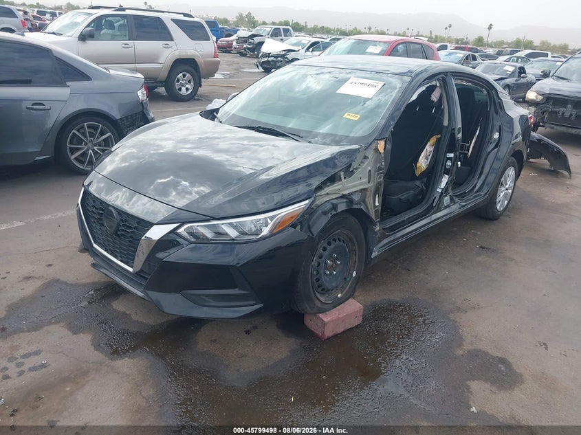 Vin: 3n1ab8bvxpy307040, lot: 46298329, nissan sentra s xtronic cvt 20232