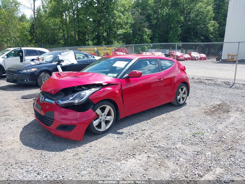Vin: kmhtc6ad1du104077, lot: 46298392, hyundai veloster base w/gray 20132