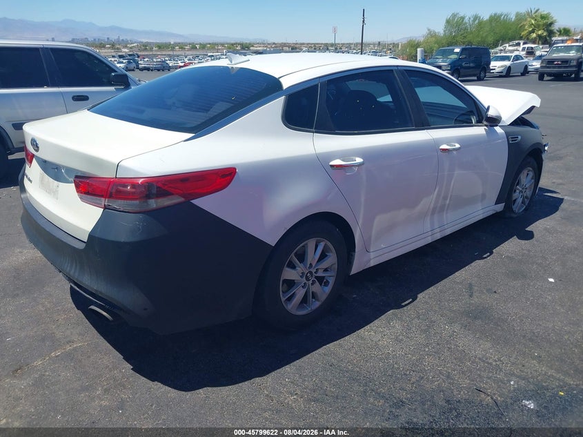 Vin: 5xxgt4l36hg169274, lot: 46298453, kia optima lx 20174