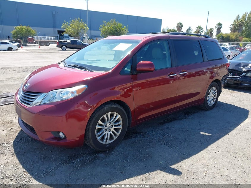 Vin: 5tdyk3dc9fs672437, lot: 46298556, toyota sienna xle premium 8 passenger 20152