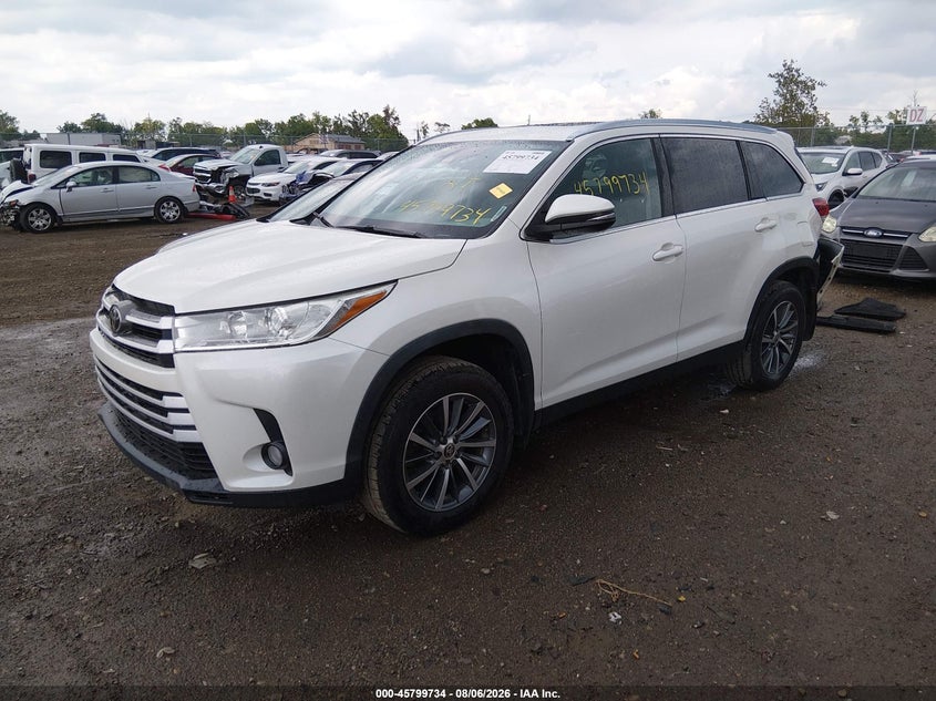 Vin: 5tdjzrfh9ks627503, lot: 46298565, toyota highlander xle 20192