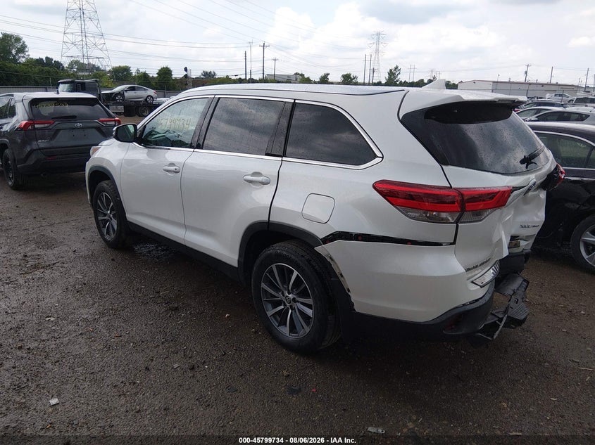 Vin: 5tdjzrfh9ks627503, lot: 46298565, toyota highlander xle 20193