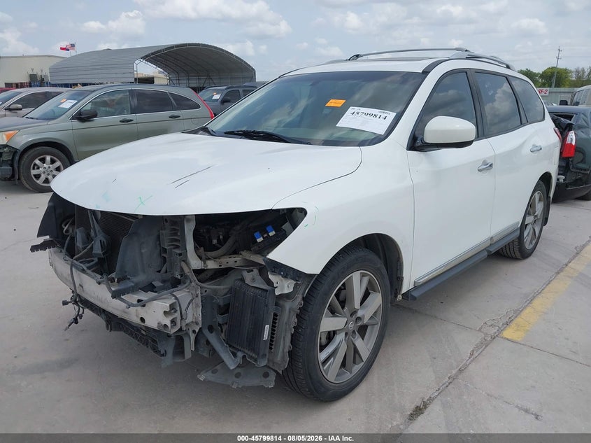 Vin: 5n1ar2mn8dc677017, lot: 46298646, nissan pathfinder platinum 20132