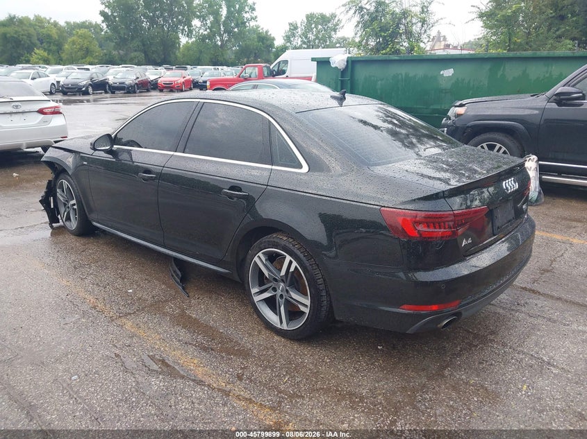 Vin: wauenaf47ja027468, lot: 46298730, audi a4 2.0t premium/2.0t tech premium 20183