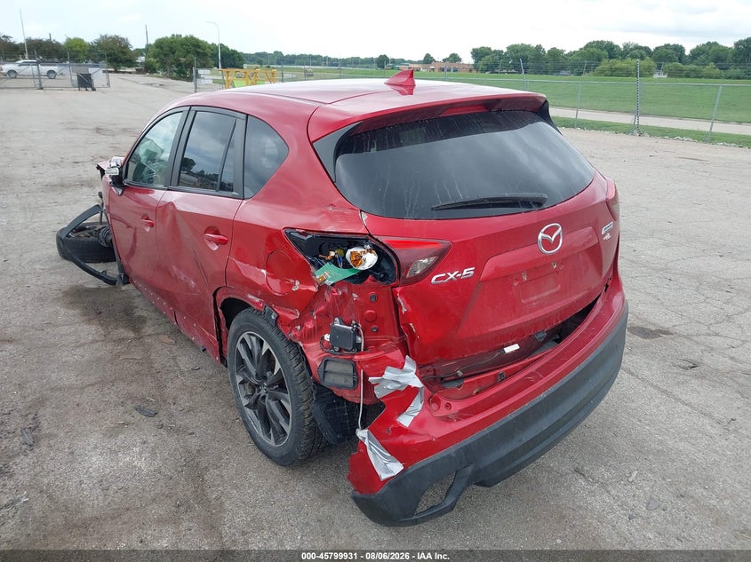 Vin: jm3ke2dy0g0707557, lot: 46298762, mazda cx-5 grand touring 20163