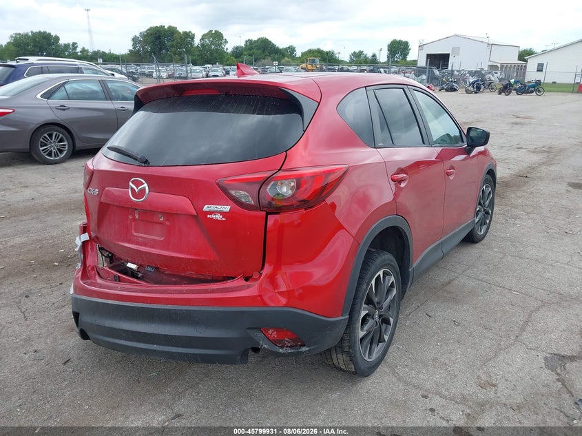 Vin: jm3ke2dy0g0707557, lot: 46298762, mazda cx-5 grand touring 20164