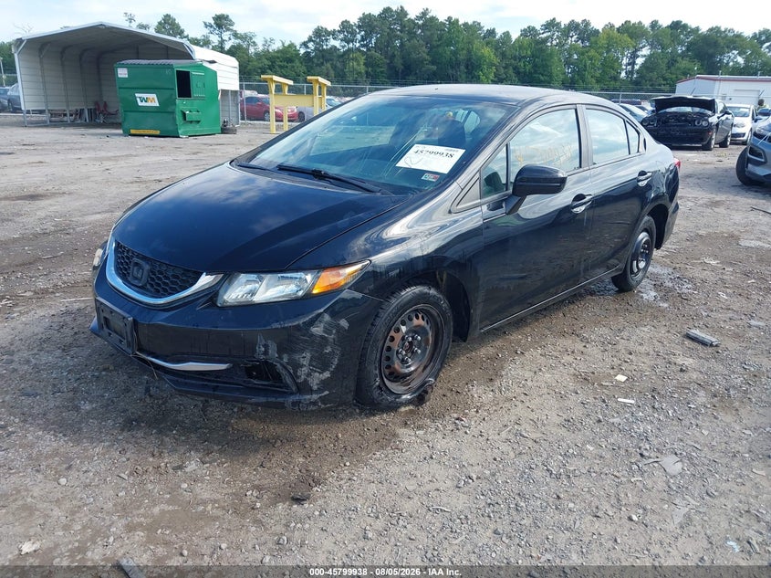 Vin: 19xfb2f51fe051638, lot: 46298769, honda civic lx 20152