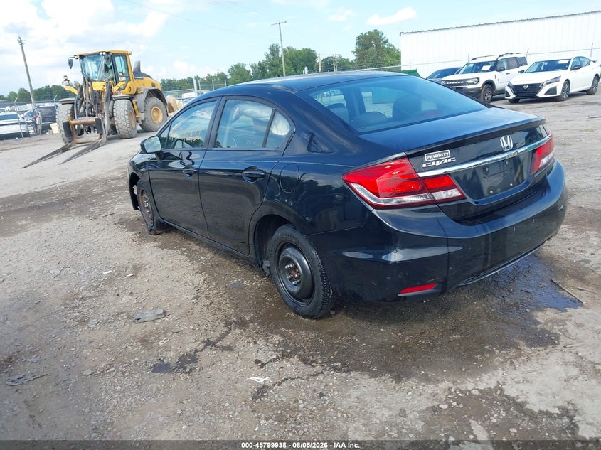 Vin: 19xfb2f51fe051638, lot: 46298769, honda civic lx 20153