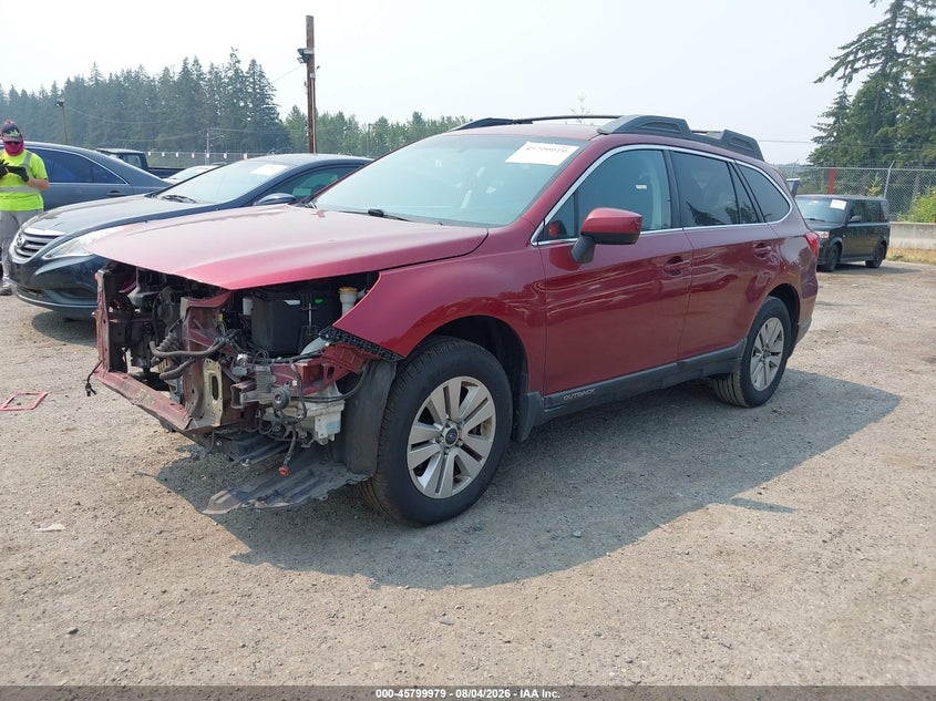 Vin: 4s4bsacc6f3206814, lot: 46298810, subaru outback 2.5i premium 20152