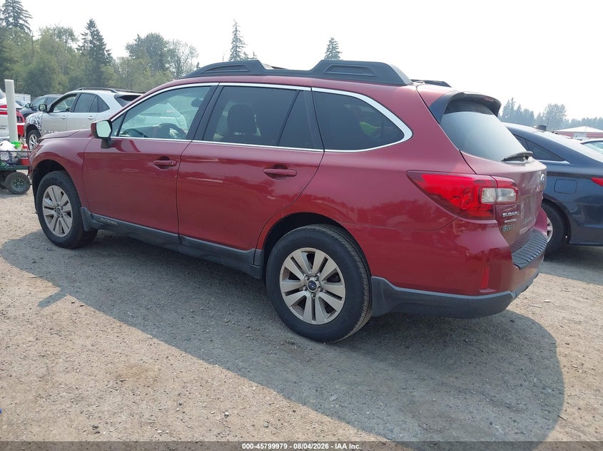 Vin: 4s4bsacc6f3206814, lot: 46298810, subaru outback 2.5i premium 20153