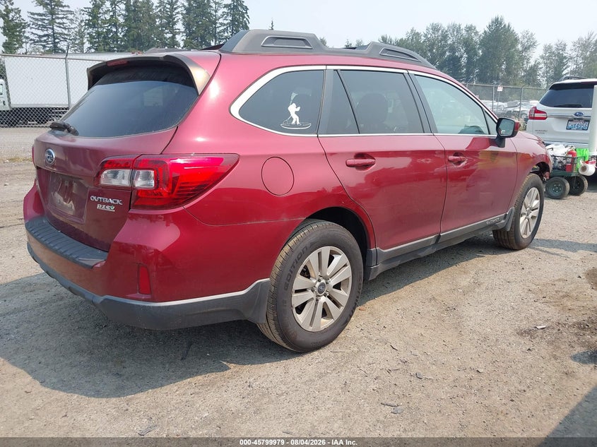 Vin: 4s4bsacc6f3206814, lot: 46298810, subaru outback 2.5i premium 20154