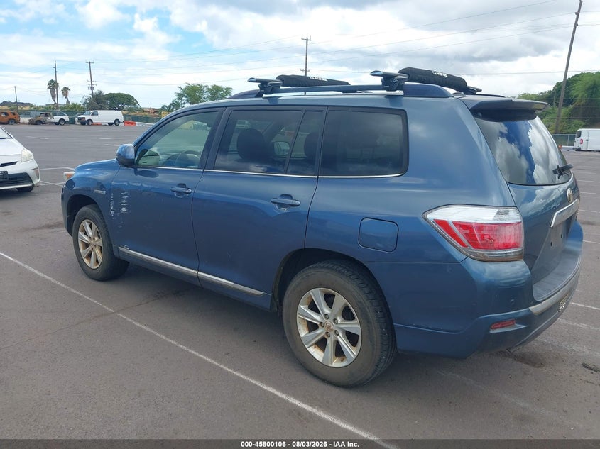 Vin: jtebc3eh0d2013207, lot: 46298937, toyota highlander hybrid base v6 20133