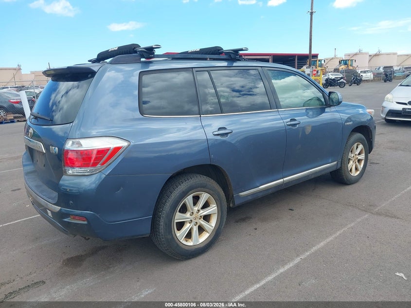 Vin: jtebc3eh0d2013207, lot: 46298937, toyota highlander hybrid base v6 20134