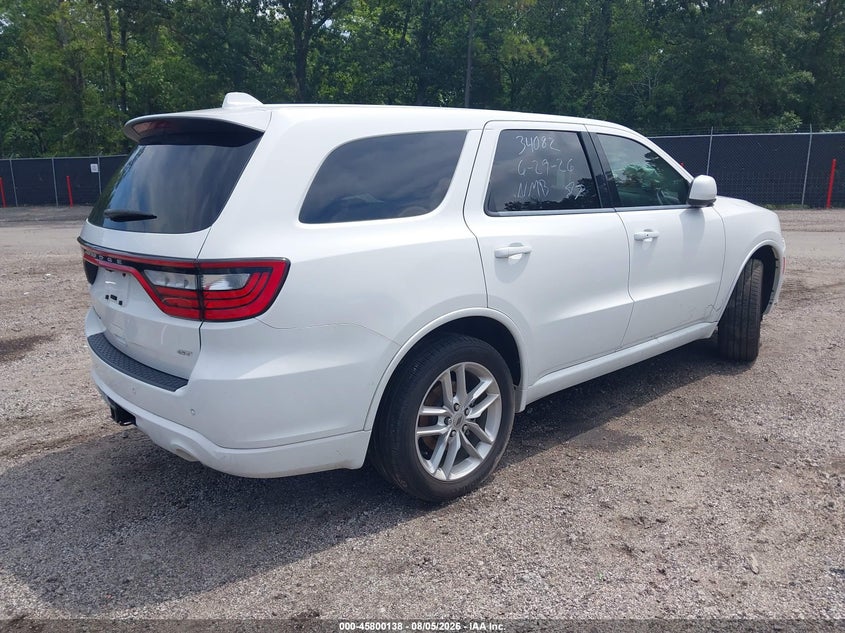 Vin: 1c4rdhdgxnc156313, lot: 46298969, dodge durango gt rwd 20224