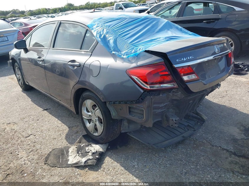 Vin: 19xfb2f57fe000869, lot: 46299281, honda civic lx 20153