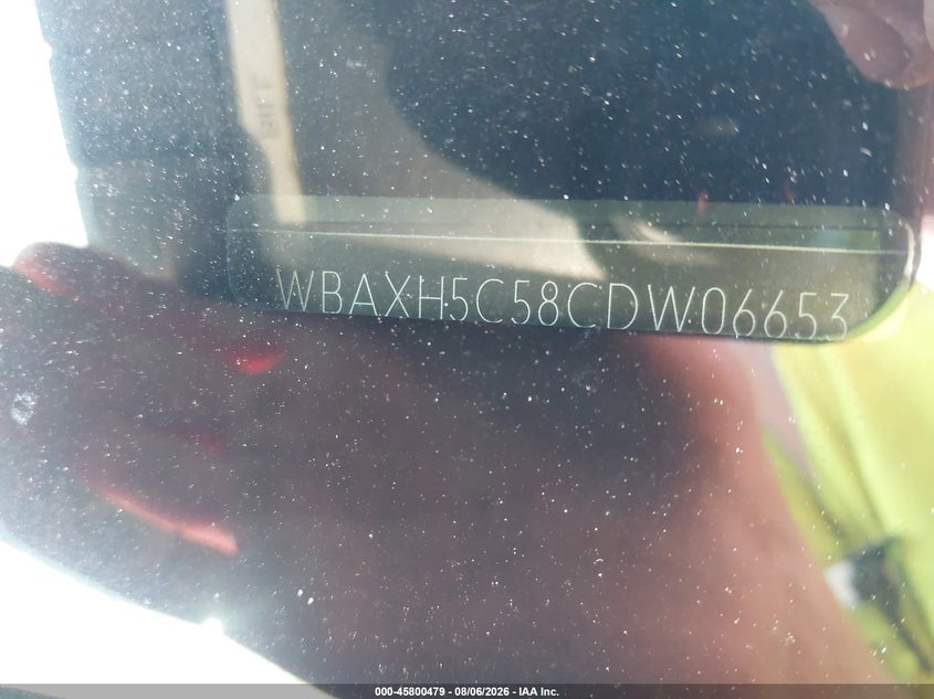 BMW 528I 2012 VIN WBAXH5C58CDW06653