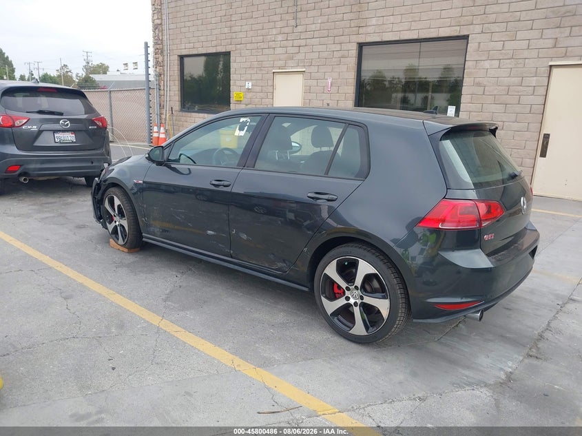 Vin: 3vw447au7gm045117, lot: 46299317, volkswagen golf gti autobahn w/performance package 4-door 20163