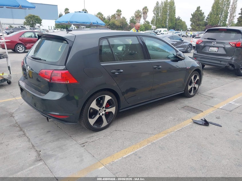 Vin: 3vw447au7gm045117, lot: 46299317, volkswagen golf gti autobahn w/performance package 4-door 20164