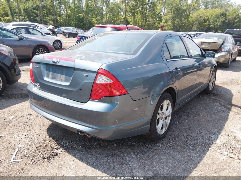 Vin: 3fahp0ha8cr409661, lot: 46299361, ford fusion se 20124