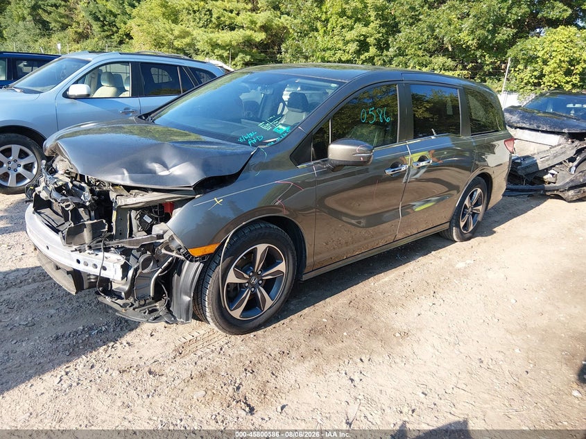 Vin: 5fnrl6h86jb046155, lot: 46299417, honda odyssey touring 20182