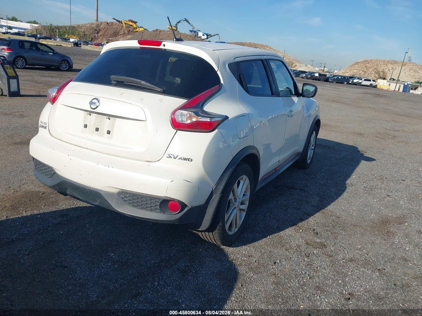 Vin: jn8af5mv6ft564804, lot: 46299465, nissan juke sv 20154