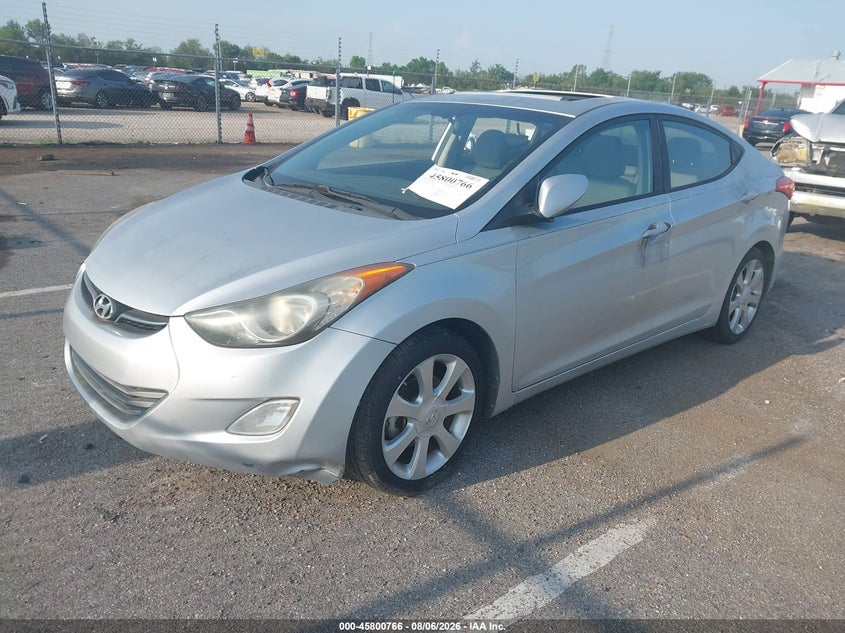 2013 Hyundai Elantra Limited, Угон, IAAI, VIN 5NPDH4AE5DH160590 — фото 2
