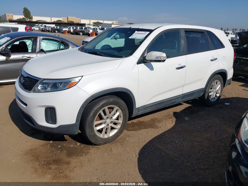 Vin: 5xykt4a62eg426106, lot: 46299671, kia sorento lx 20142
