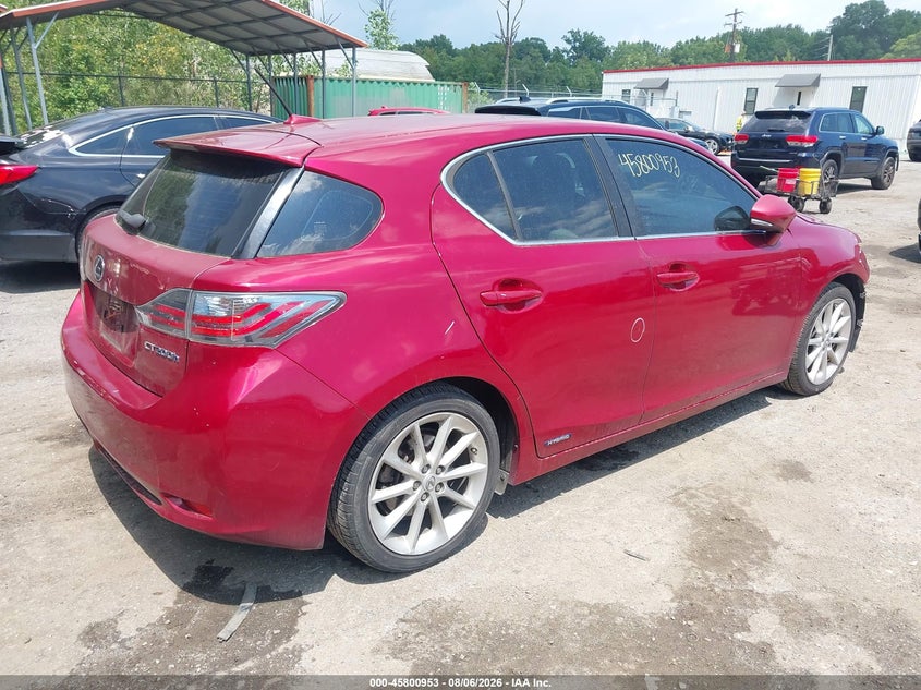 Vin: jthkd5bh1c2060423, lot: 46299784, lexus ct 200h premium 20124