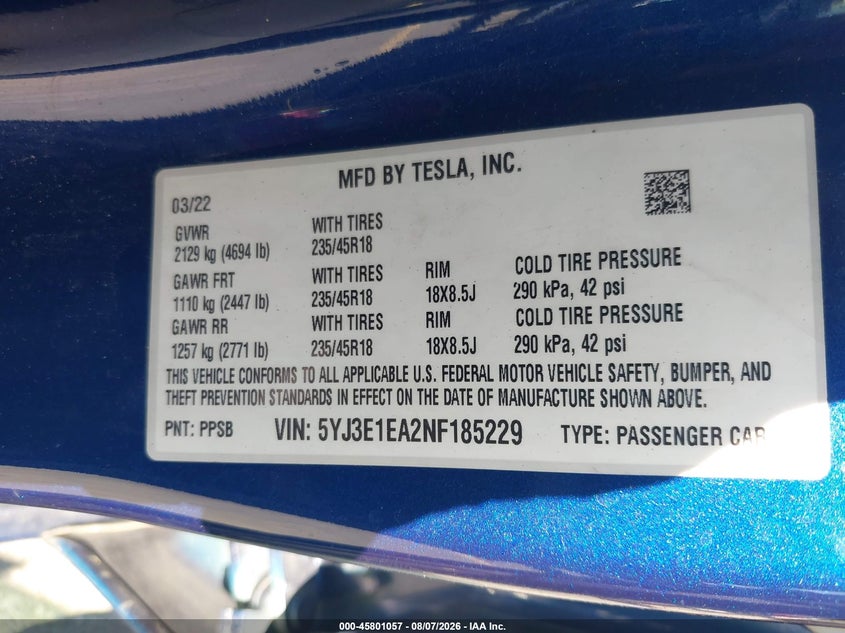 TESLA MODEL 3 - zdjęcie 9