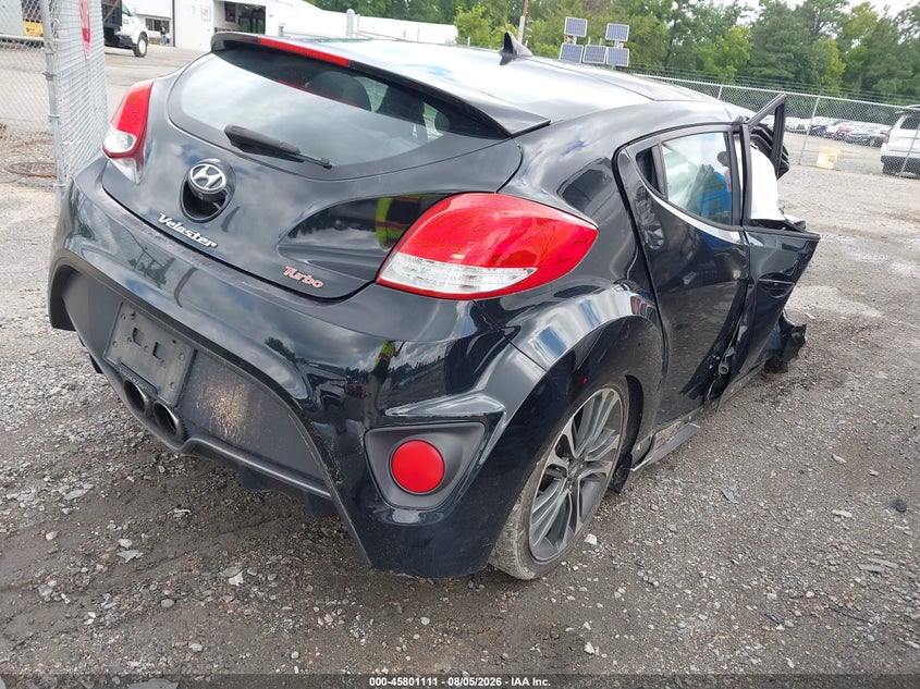 Vin: kmhtc6ae3gu264183, lot: 46299942, hyundai veloster turbo 20164