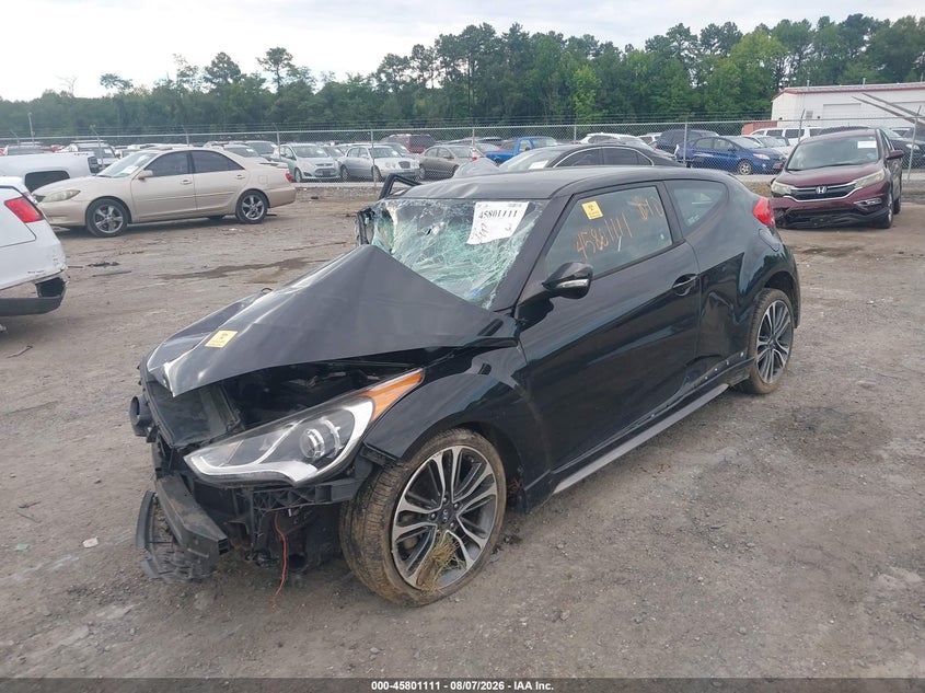 Vin: kmhtc6ae3gu264183, lot: 46299942, hyundai veloster turbo 20162