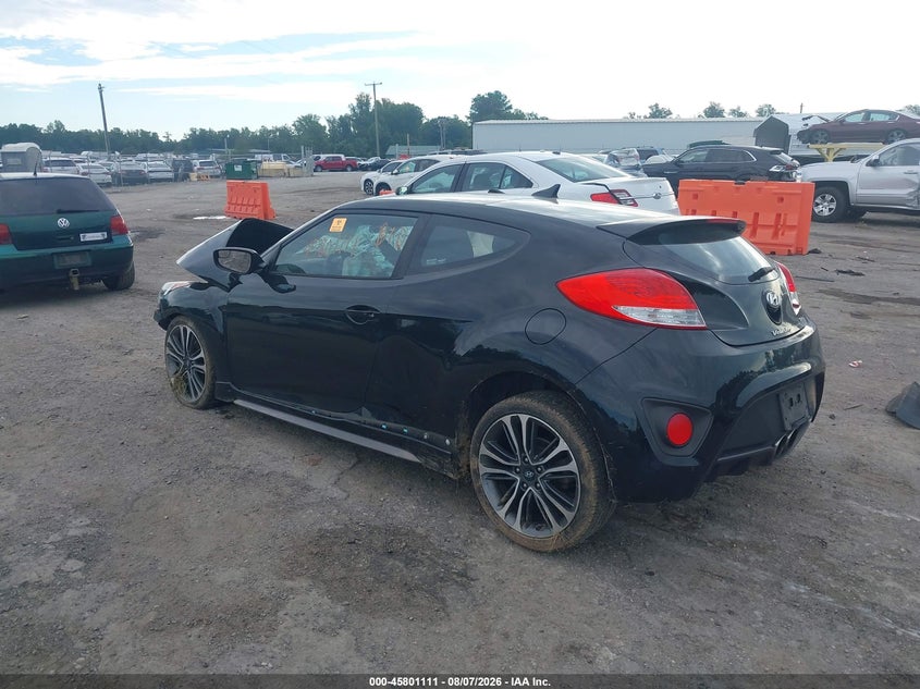 Vin: kmhtc6ae3gu264183, lot: 46299942, hyundai veloster turbo 20163