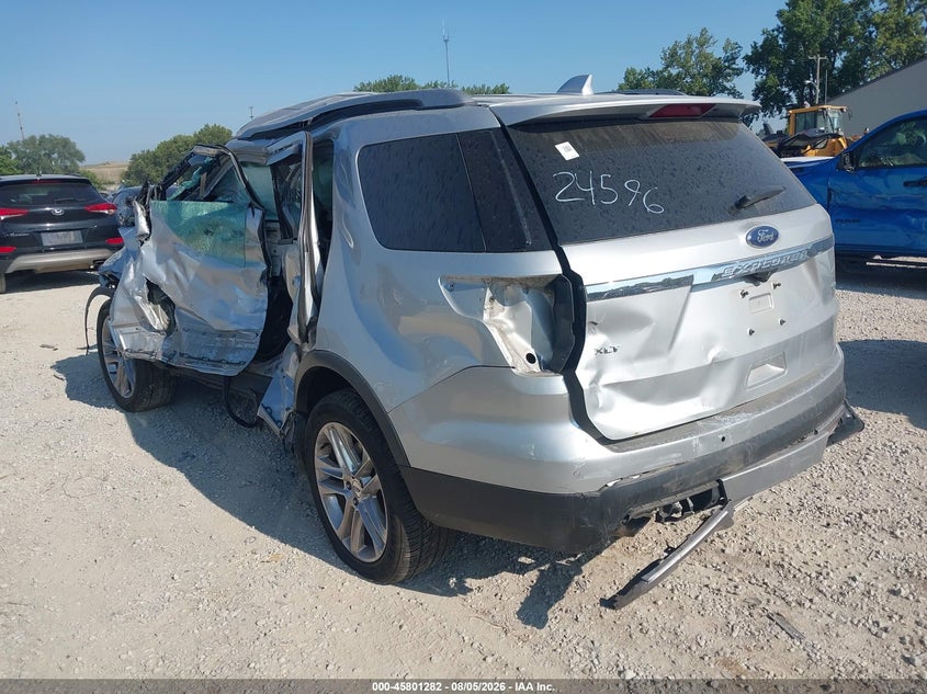 Vin: 1fm5k8d87gga24596, lot: 46300113, ford explorer xlt 20163
