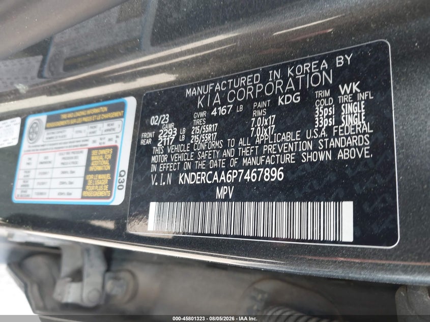 2023 KIA SELTOS SPORT UTILITY VEHICLE 2.0L I-4 DOHC, VVT, 146HP