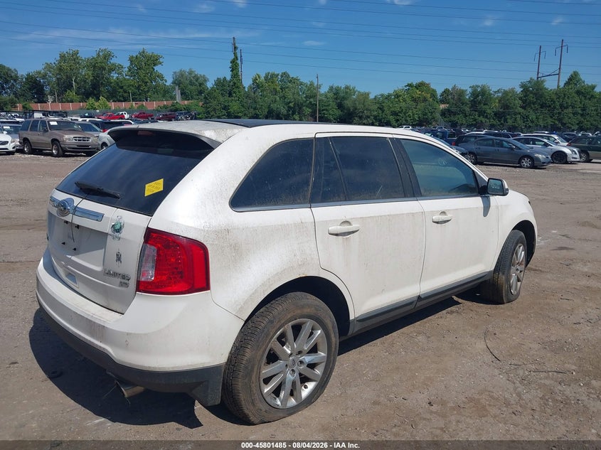 Vin: 2fmdk4kc7dba02371, lot: 46300316, ford edge limited 20134