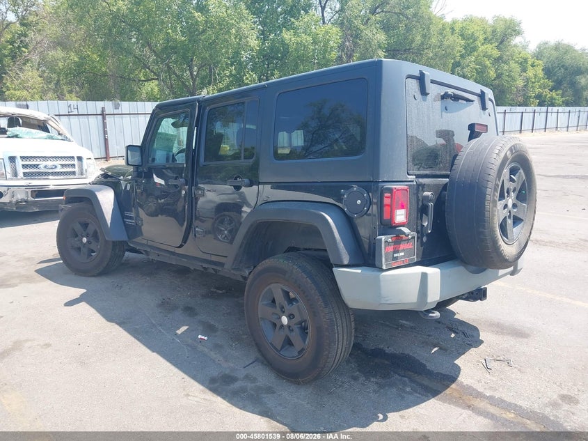 Vin: 1c4bjwdg9el313960, lot: 46300370, jeep wrangler unlimited sport 20143